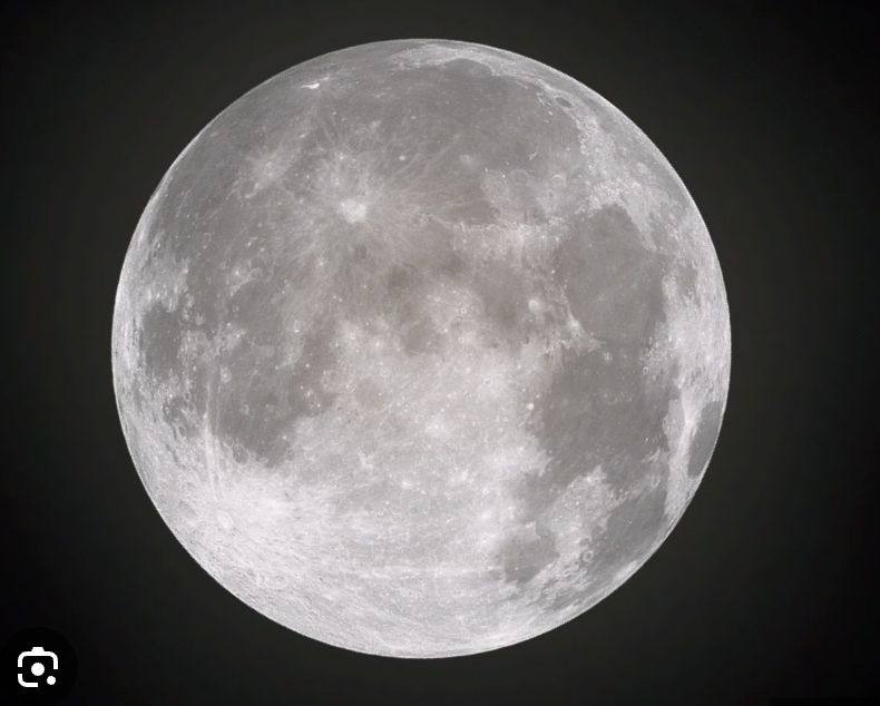 Realistic moon with visible craters and texture